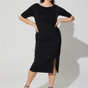 Torrid Midi Studio Cupro Bodycon Dress